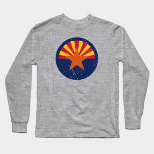 Retro Arizona State Flag // Vintage Arizona Grunge Emblem Long Sleeve T-Shirt